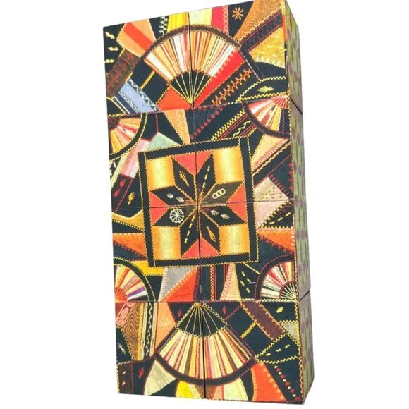 Vtg 2000 "GLORIOUS AMERICAN QUILTS" Magic Cube Toy; Museum of American Folk Art - Picture 10 of 15